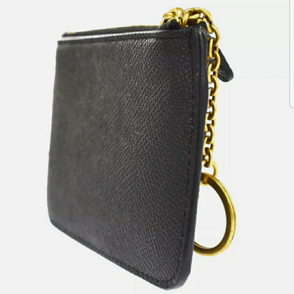 🐰BALENCIAGA BB Logo Coin Wallet Purse Key Ring Le - Picture 4 of 14